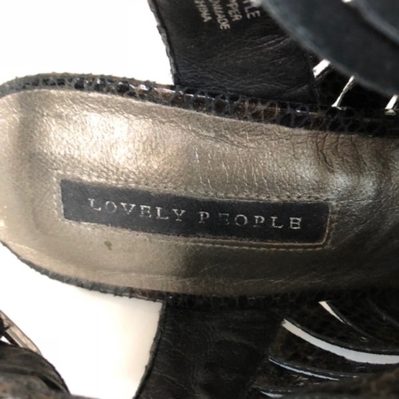 Lovely People Thistle Black Leather Heels - Picture 5 of 6